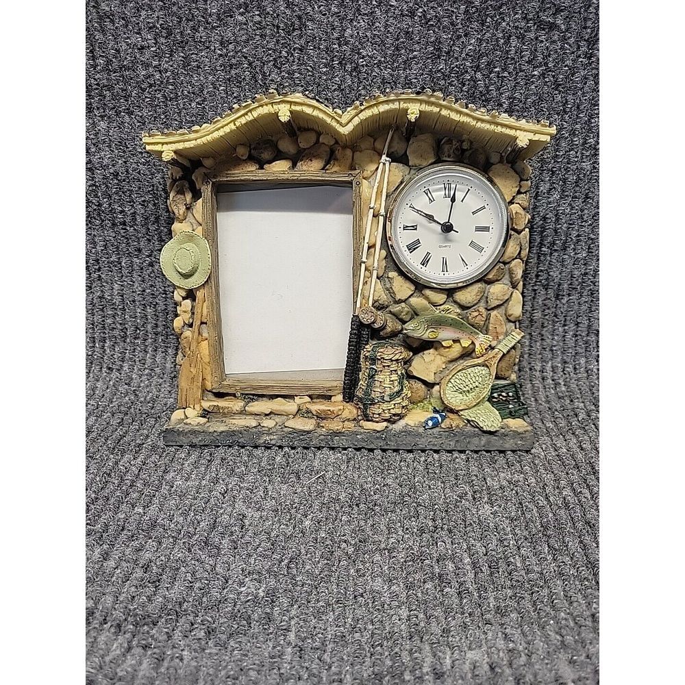 Fishing‎ Clock Picture Frame 3D Resin